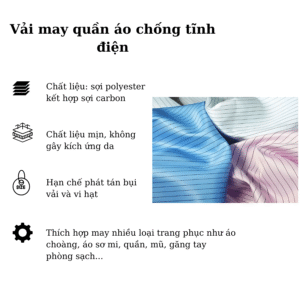 Vải may quần áo chống tĩnh điện