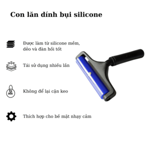 con lăn dính bụi silicone