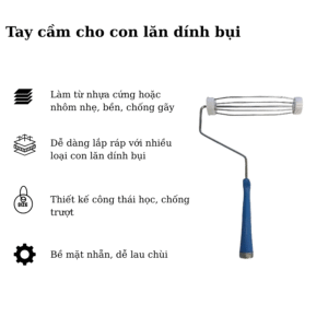 Tay cầm cho con lăn dính bụi