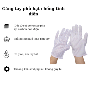 Găng tay phủ hạt chống tĩnh điện