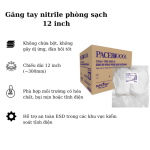 Găng tay nitrile phòng sạch 12 inch