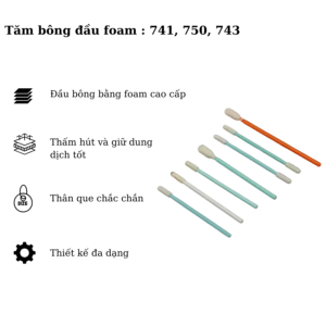 Tăm bông đầu foam