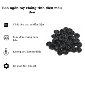 Bao ngón tay chống tĩnh điện màu đen