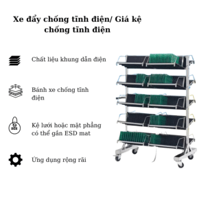 Xe đẩy chống tĩnh điện/ Giá kệ chống tĩnh điện