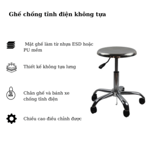 Ghế chống tĩnh điện không tựa