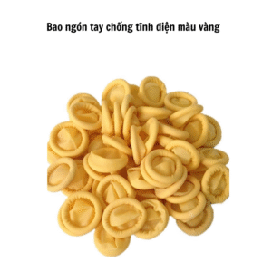 Bao ngón tay chống tĩnh điện màu vàng