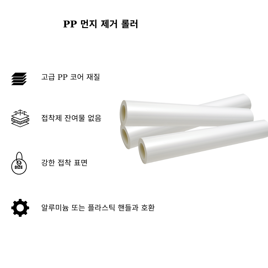 Con lăn dính bụi PP