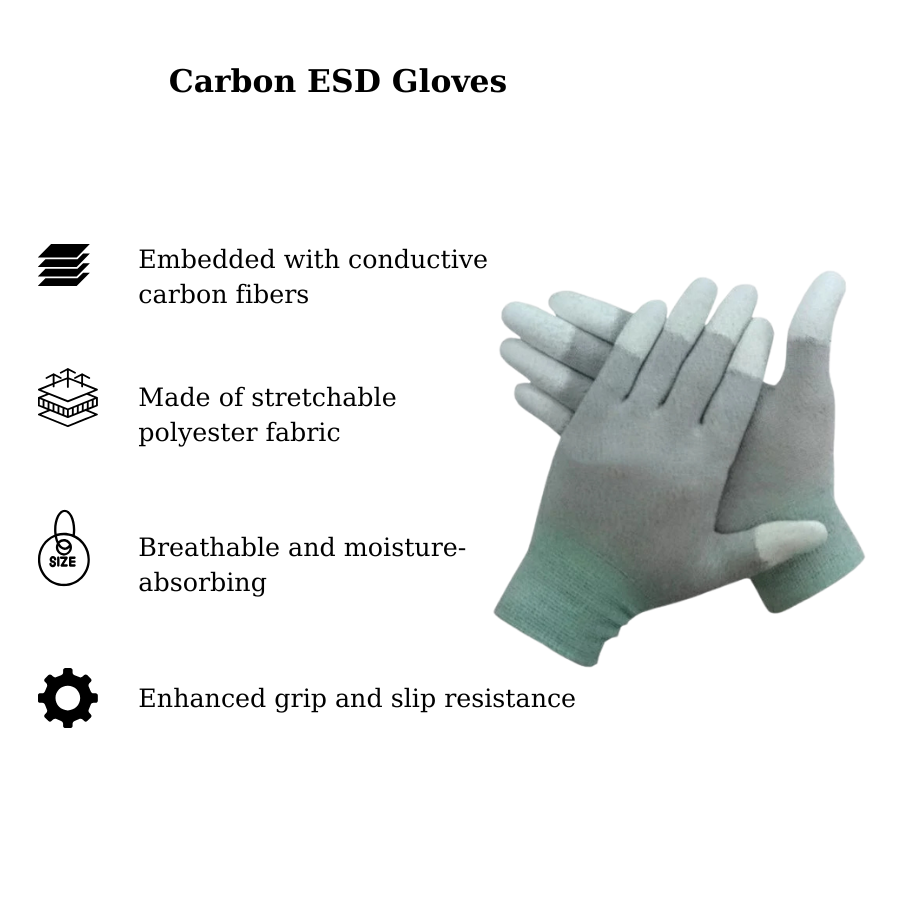 Găng tay carbon chống tĩnh điện