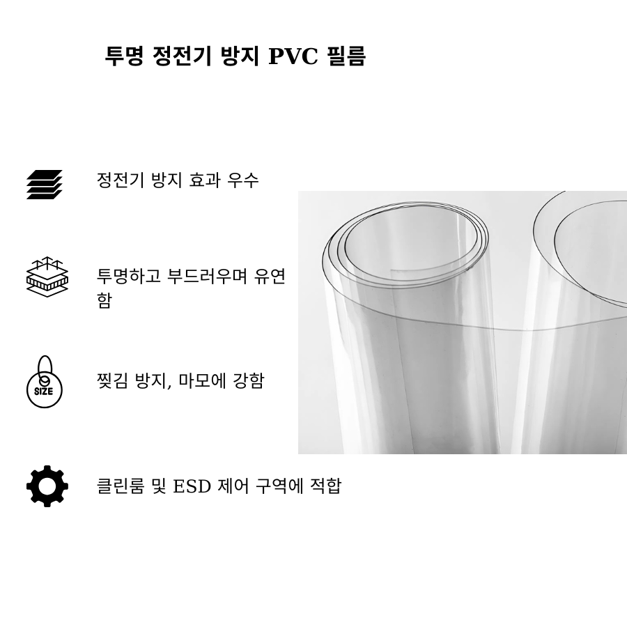 Màng PVC chống tĩnh điện trong suốt