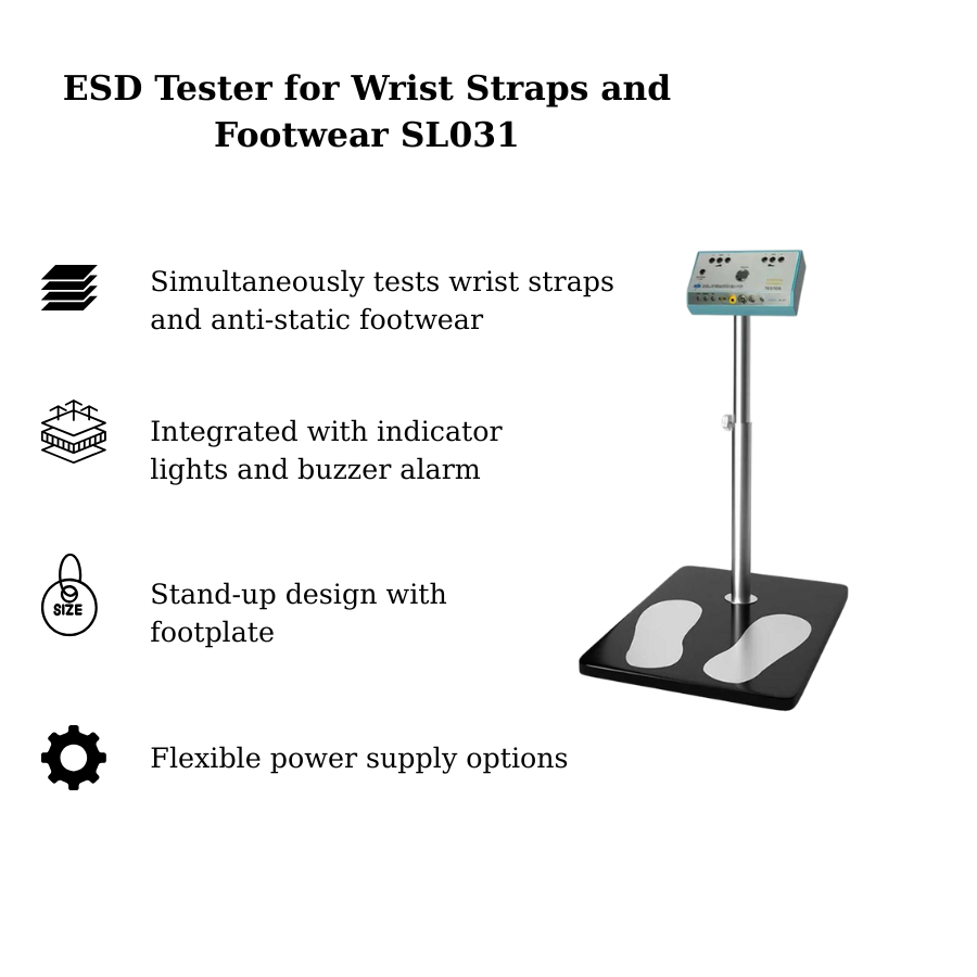 Máy kiểm đo tĩnh điện cho vòng đeo tay giày dép SL031