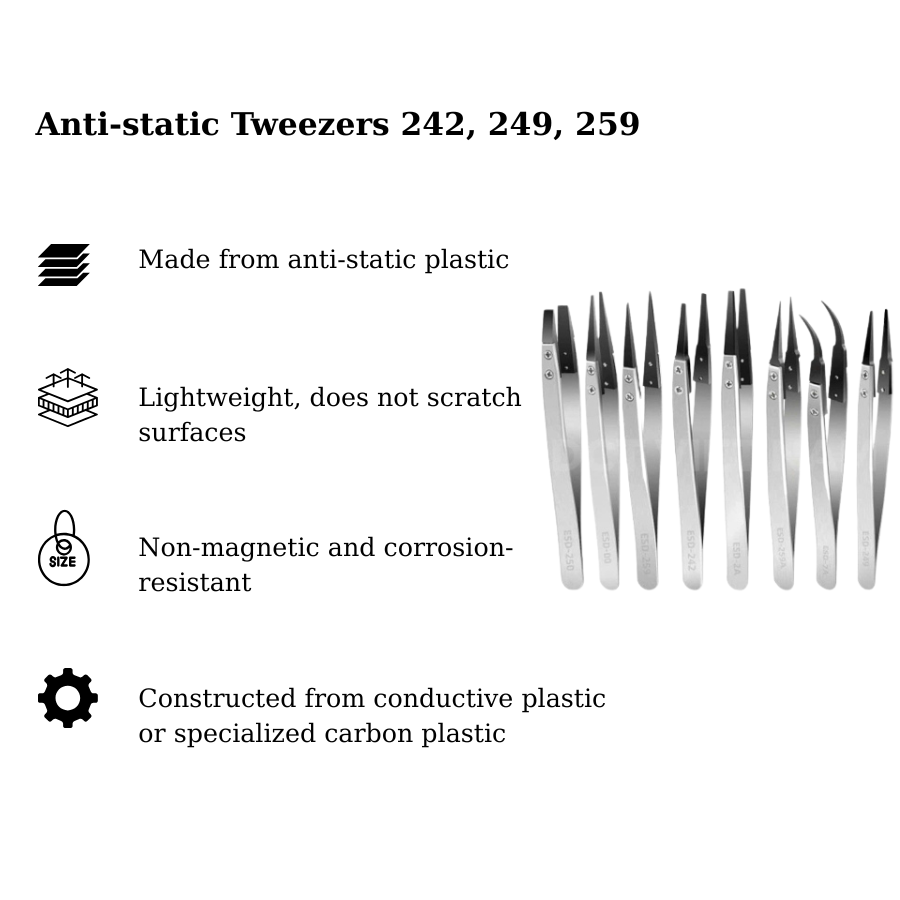 Nhíp chống tĩnh điện 242, 249, 259