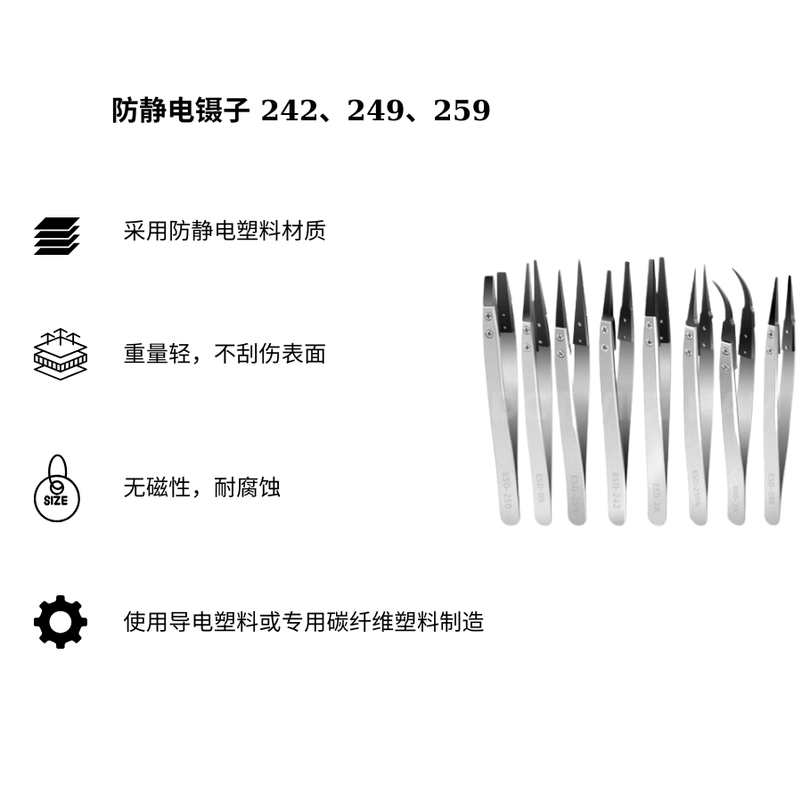 Nhíp chống tĩnh điện 242, 249, 259