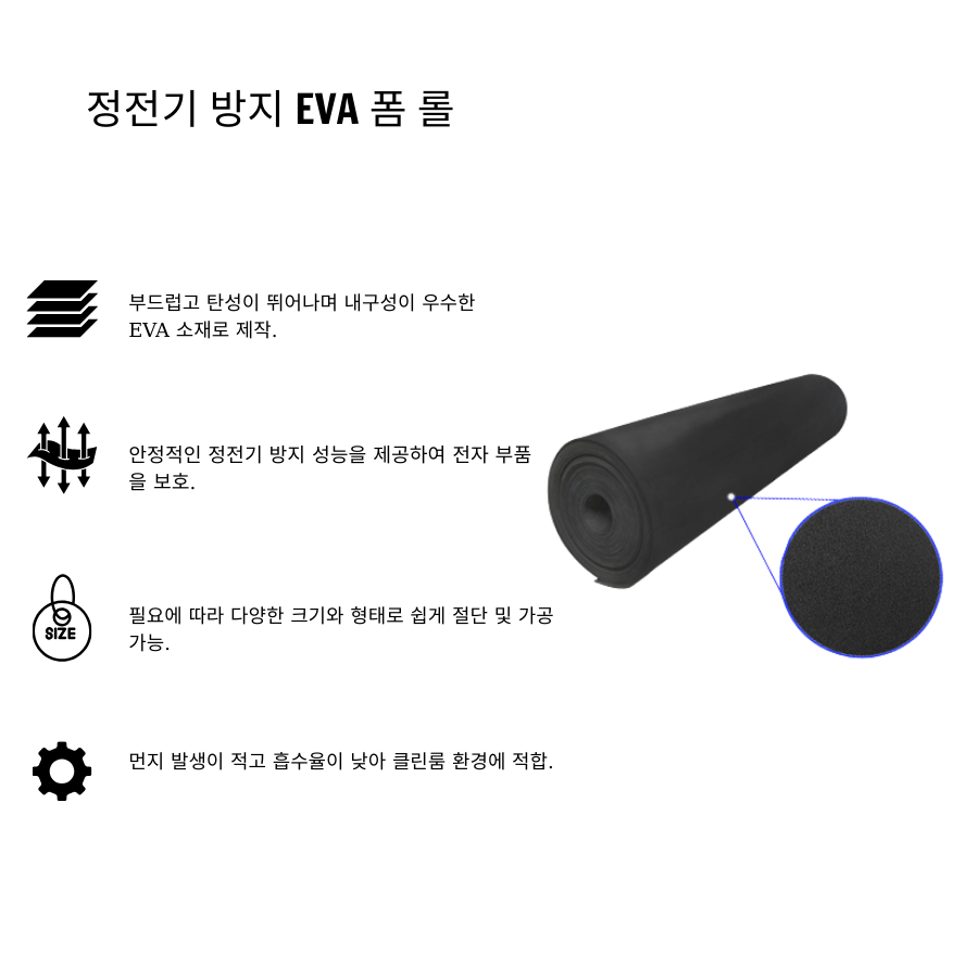 Cuộn xốp eva chống tĩnh điện