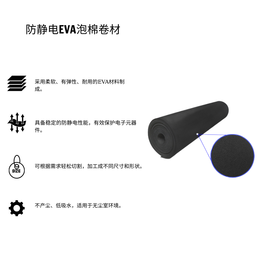 Cuộn xốp eva chống tĩnh điện