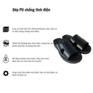 Dép PU chống tĩnh điện