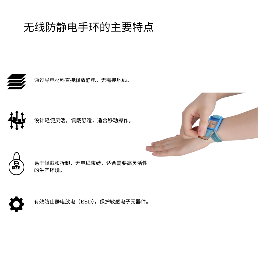 Vòng đeo tay chống tĩnh điện không đây