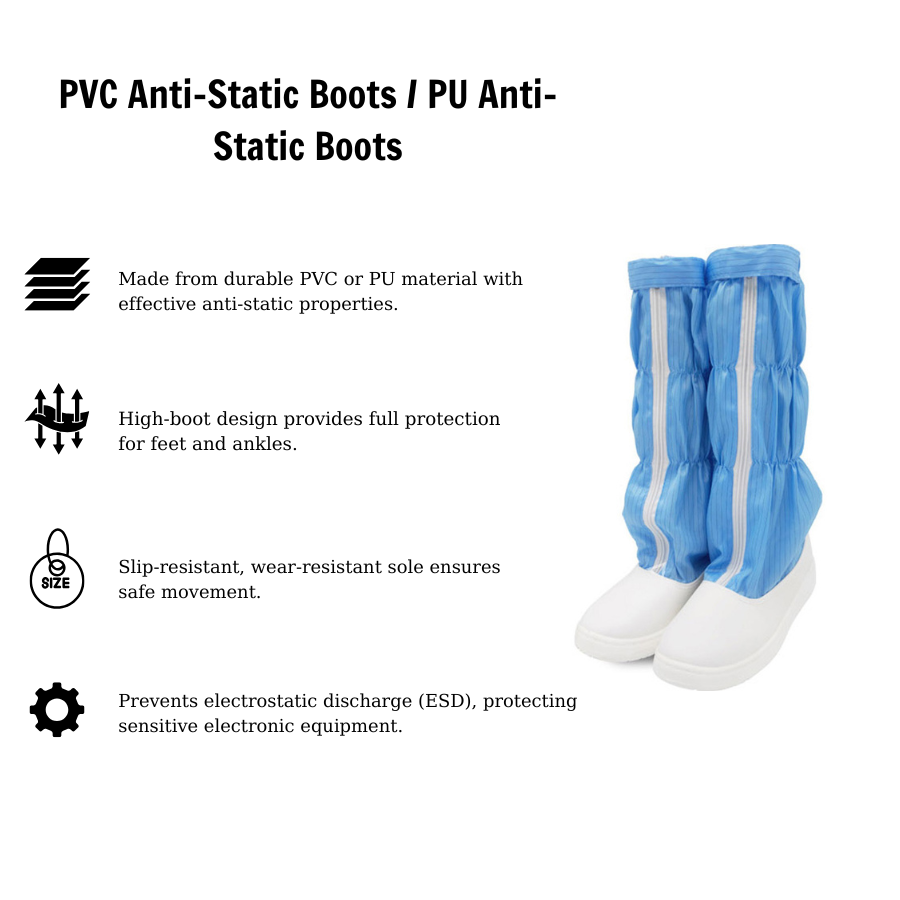 Giày ủng chống tĩnh điện PVC / Giày ủng chống tĩnh điện PU