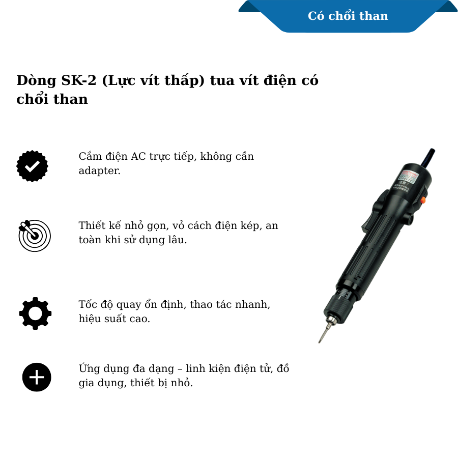 Dong SK-2-tua-vit-dien-co-choi-than Dòng SK-2 Tua vít điện có chổi than