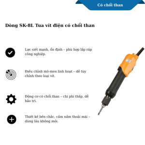Dòng SK-8L Tua vít điện có chổi than