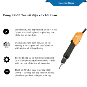 Dòng SK-8P Tua vít điện có chổi than